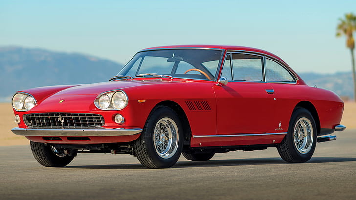 Ferrari, Ferrari 330 GT 2+2, Car, Grand Tourer, Old Car, Red Car, Sport Car, HD wallpaper
