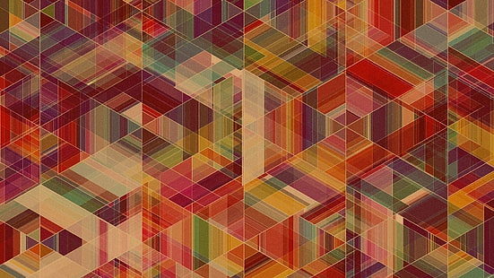 pintura abstrata, anime, colorido, simetria, Simon C. Page, padrão, resumo, geometria, HD papel de parede HD wallpaper