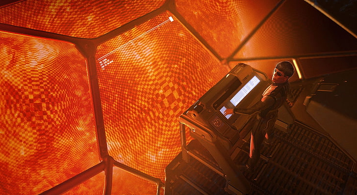 Fractured Space Charion Lloyd, игри, други игри, оранжево, игра, космически кораб, scifi, научна фантастика, видеоигра, фрактурирано пространство, Charion Lloyd, HD тапет