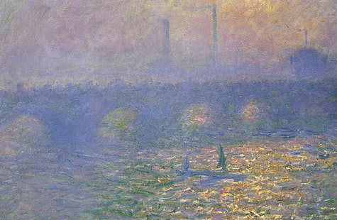 imagem, a paisagem urbana, Claude Monet, Waterloo Bridge.Londres, HD papel de parede HD wallpaper