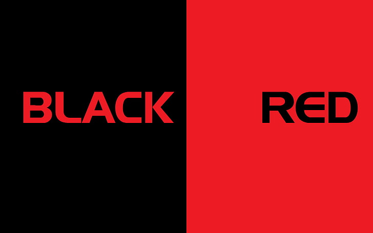 preto, vermelho, divisão, tipografia, minimalismo, arte digital, HD papel de parede