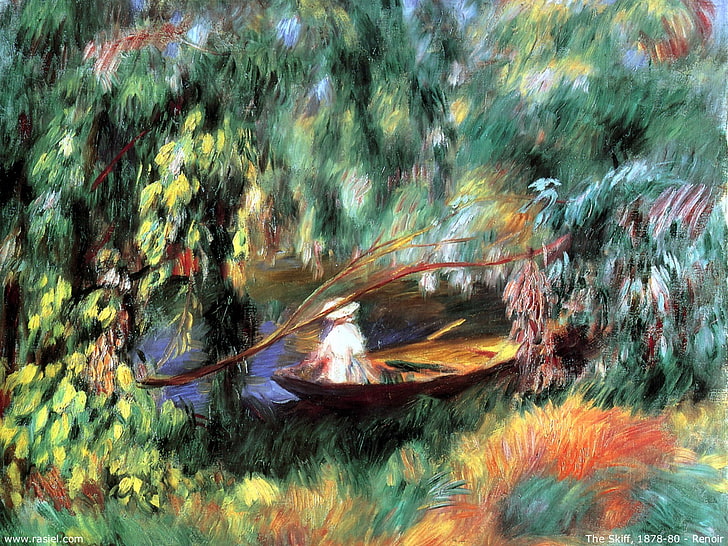 ภาพวาด Pierre-Auguste Renoir เรือศิลปะคลาสสิก, วอลล์เปเปอร์ HD