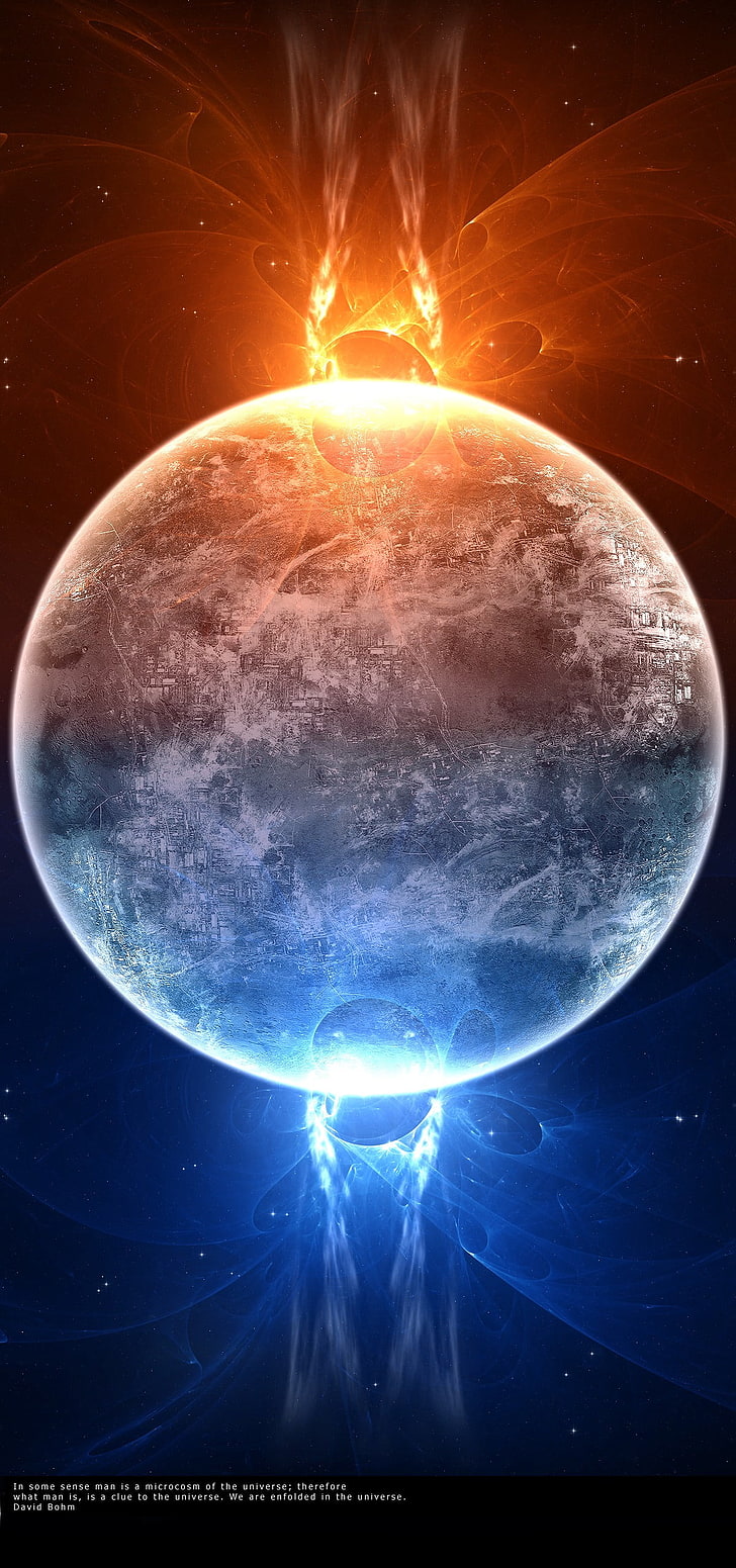 Ilustración del planeta gris, espacio, planeta, arte espacial, Fondo de pantalla HD, fondo de pantalla de teléfono