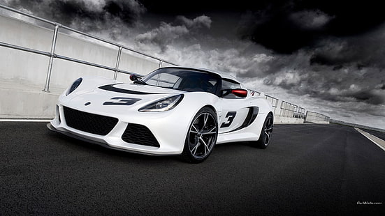 vit sportbil, Lotus Exige, vita bilar, fordon, bil, HD tapet HD wallpaper