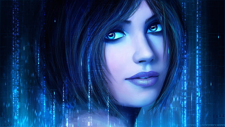 anime, artwork, Cortana, Halo, Halo 4, MagicnaAnavi, Realistic, render, video games, HD wallpaper