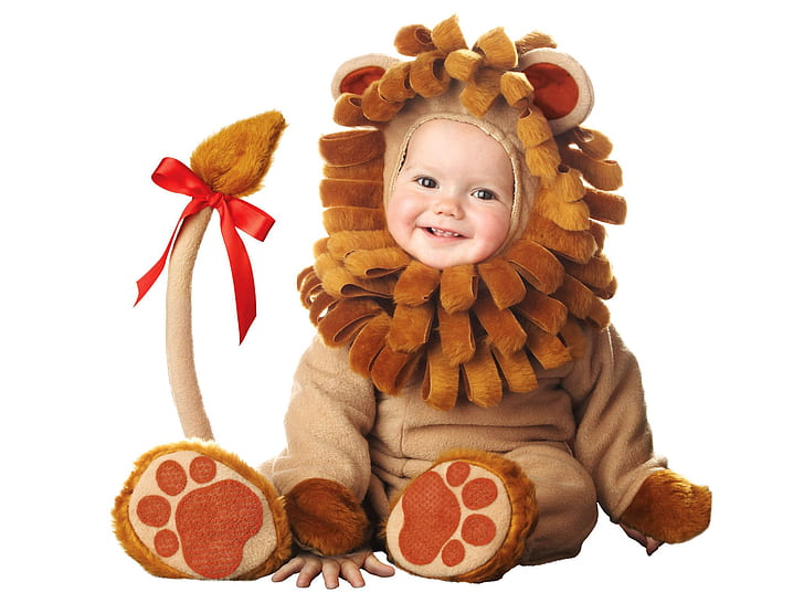 Cute Baby Wear HD, brown lion baby costume, cute, baby, wear, HD wallpaper