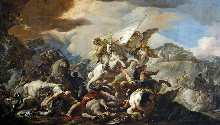 picture, mythologie, Corrado Dzhakvinto, La bataille de Clavijo, Fond d'écran HD
