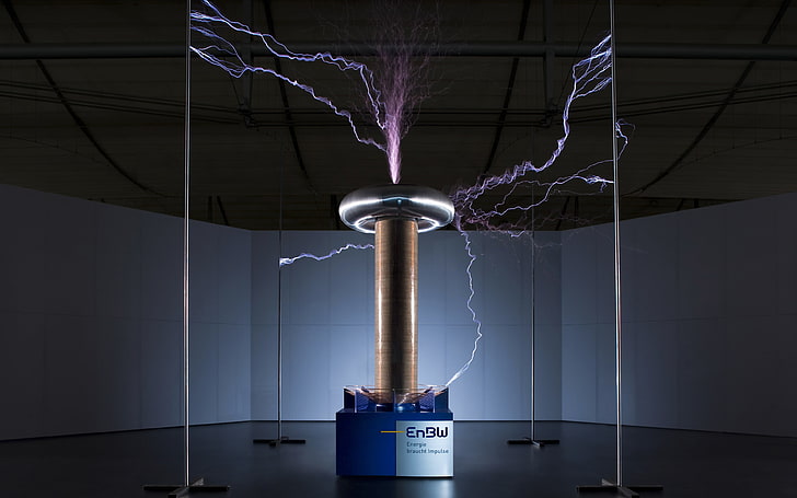 elettricità, scienza, bobina di Tesla, Sfondo HD