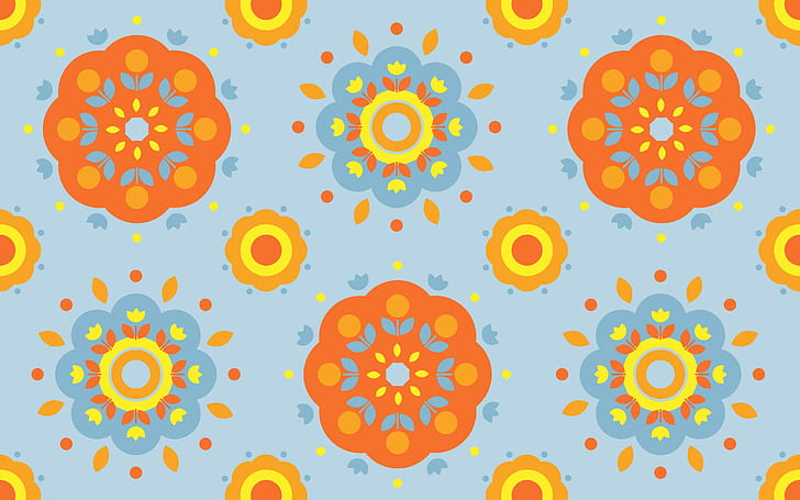 Pola, Bunga, Warna-warni, pola, bunga, warna-warni, Wallpaper HD
