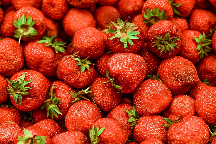 nature, fruit, strawberries, food, HD wallpaper