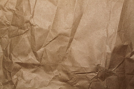 brown paper, paper, crumpled, background, HD wallpaper HD wallpaper