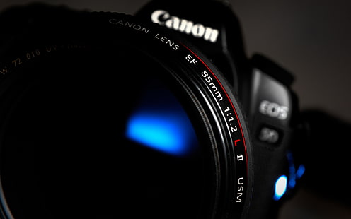 black Canon EOS DSLR camera, canon, camera, photography, HD wallpaper HD wallpaper