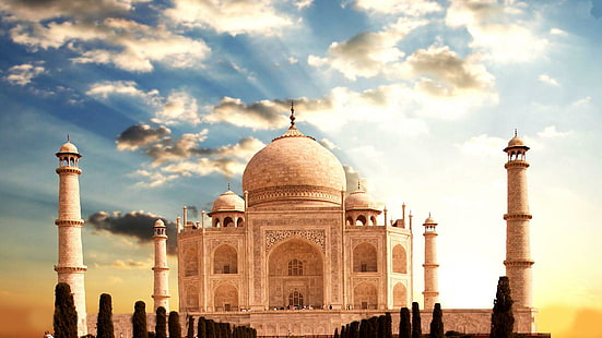 Taj Mahal - Indie [HD 1080p] Super Sharp - Nowy, taj mahal agra, taj mahal, taj mahal hd 1080p super ostry nowy, taj i, Tapety HD HD wallpaper