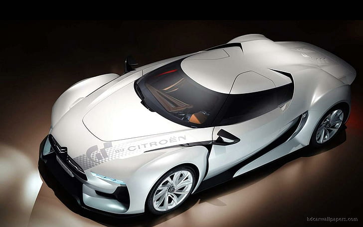 Citroen Supercar Concept 2, white citroen sport coupe, concept, citroen, supercar, cars, HD wallpaper