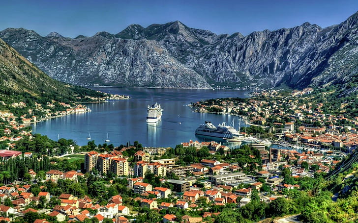 Туристическое направление Котор Черногория Адриатическое море.2560 × 1600, HD обои