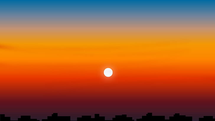 Verträumter Steigungs-Sonnenuntergang, HD-Hintergrundbild