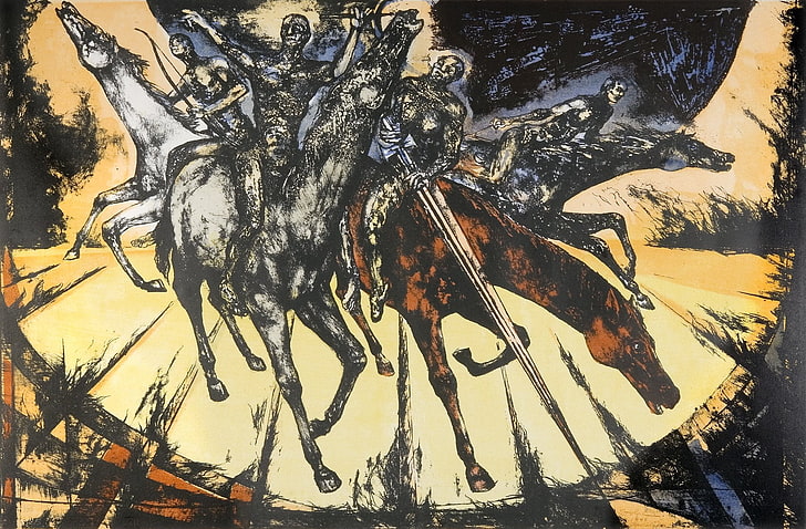 Dark, Four Horsemen of the Apocalypse, Armageddon, Occult, HD wallpaper