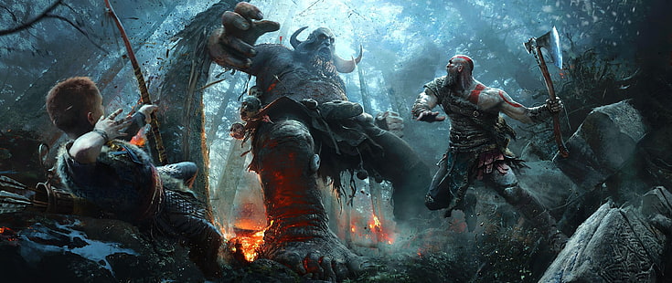 ultra-large, jeux vidéo, God of War, God of War (2018), Fond d'écran HD HD wallpaper