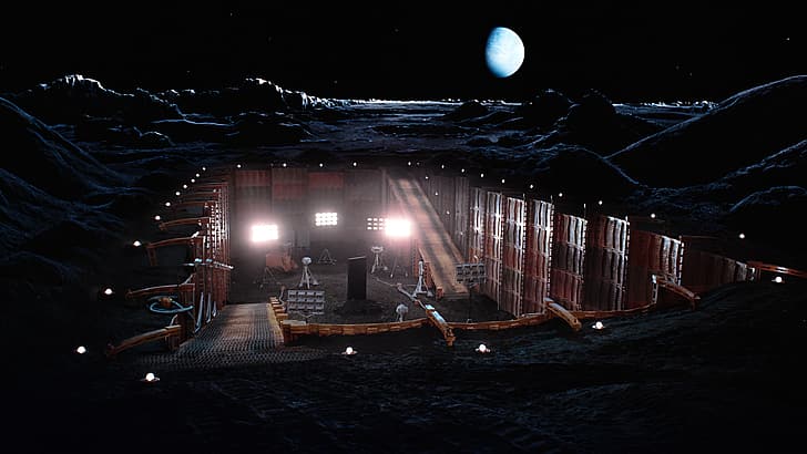 2001: Odissea nello spazio, film, fotogrammi, Stanley Kubrick, spazio, Monolito, pianeta, Sfondo HD
