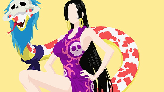Anime, One Piece, Boa Hancock, Minimalist, HD-Hintergrundbild HD wallpaper