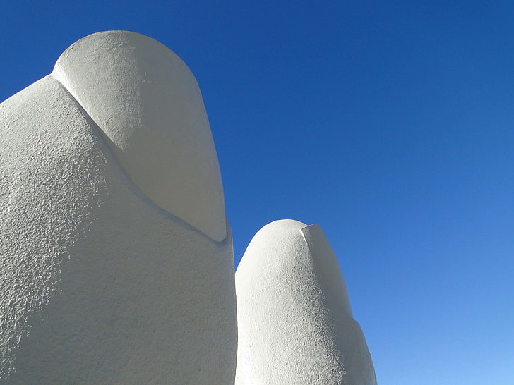 abstract, fingers, god, hand, hand of god, horizon, immensity, infinity, nails, punta del este, royalty, sculpture, sky, stone sculpture, think, HD wallpaper