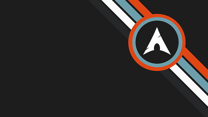 round red and blue icon, Arch Linux, Linux, HD wallpaper