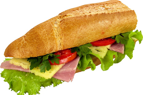 ハムサンドイッチ、パン、サンドイッチ肉、チーズ、 HDデスクトップの壁紙 HD wallpaper