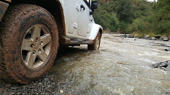 Jeep Wrangler, wrangler, off-road, mud, dirty, vehicle, Jeep, 4x4, HD wallpaper HD wallpaper