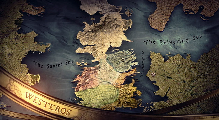 Westeros Map, The Sunset Sea map, Vintage, Westeros, Fondo de pantalla HD