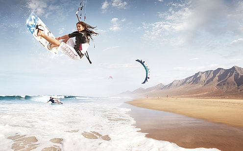 Sport, Kitesurfen, HD-Hintergrundbild HD wallpaper