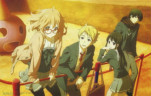Anime, Jenseits der Grenzen, Akihito Kanbara, Hiroomi Nase, Mirai Kuriyama, Mitsuki Nase, HD-Hintergrundbild HD wallpaper