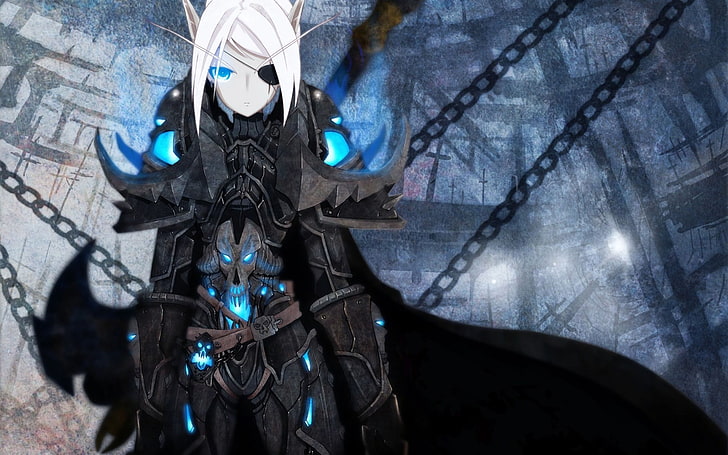 weißhaarige Mädchen Anime Charakter Illustration, World of Warcraft, Fan Art, HD-Hintergrundbild