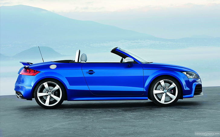 2012 Audi TT RS 2, blå cabriolet, audi, 2012, bilar, HD tapet