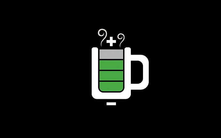 battery logo, Cup, charge, battery, HD wallpaper