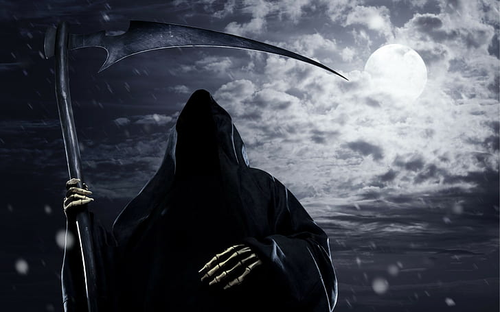 death grim reaper scythe, HD wallpaper