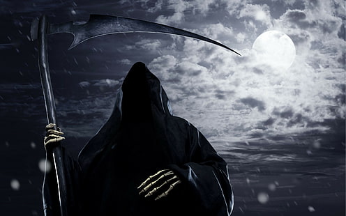death grim reaper scythe, HD wallpaper HD wallpaper