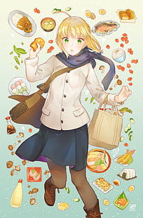 Fate Series, Fate/Stay Night, anime girls, Saber, Arturia Pendragon, HD wallpaper HD wallpaper