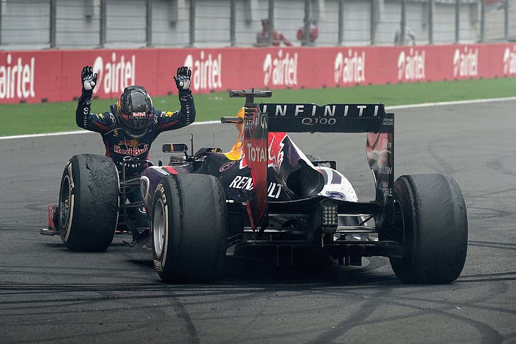 Formula 1, Sebastian Vettel, auto da corsa, Sfondo HD
