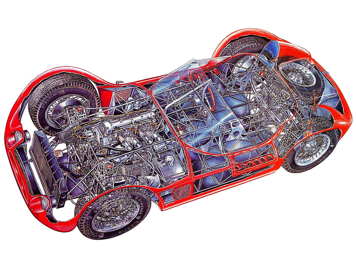 1959年 鳥かご カッタウェイ エンジン エンジン インテリア マセラティ レース レーシング レトロ スーパーカー スーパー カー Hdデスクトップの壁紙 Wallpaperbetter