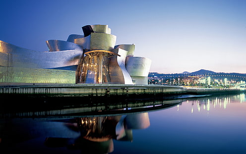 Museu Guggenheim Bilbao Espanha HD, mundo, viagens, viagens e mundo, Espanha, museu, guggenheim, bilbao, HD papel de parede HD wallpaper