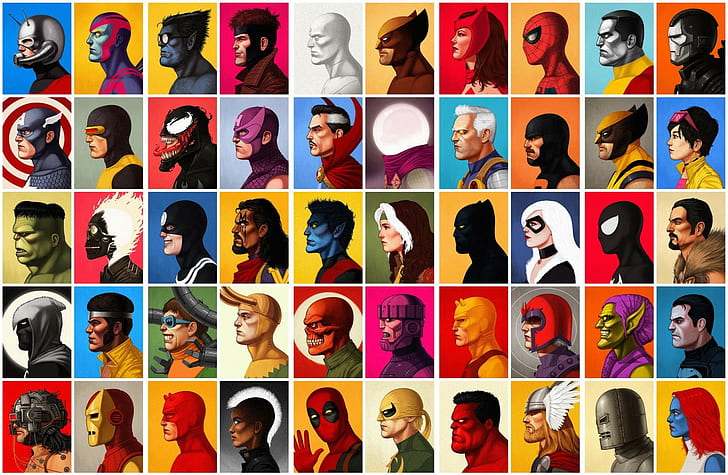 Marvel personagens ilustração, quadrinhos, Marvel Comics, HD papel de parede