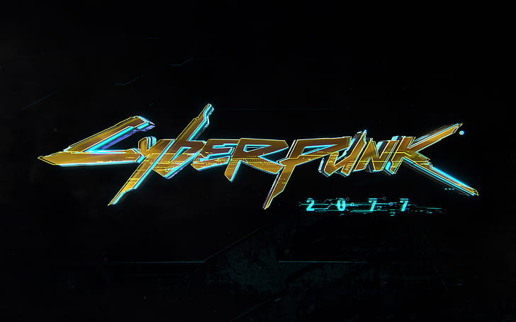 Cyberpunk 2077, jogos de vídeo, fundo simples, fundo preto, HD papel de parede