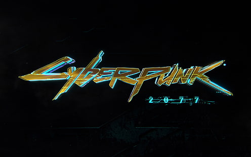 Cyberpunk 2077, video oyunları, basit arka plan, siyah arka plan, HD masaüstü duvar kağıdı HD wallpaper