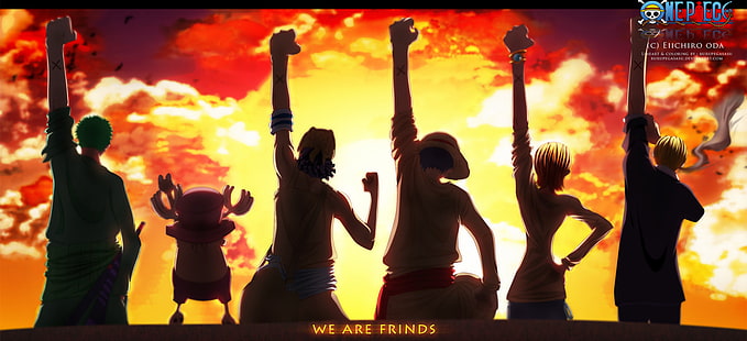 Anime, One Piece, Affe D. Ruffy, Nami (One Piece), Sanji (One Piece), Tony Tony Chopper, Lysop (One Piece), Zoro Roronoa, HD-Hintergrundbild HD wallpaper