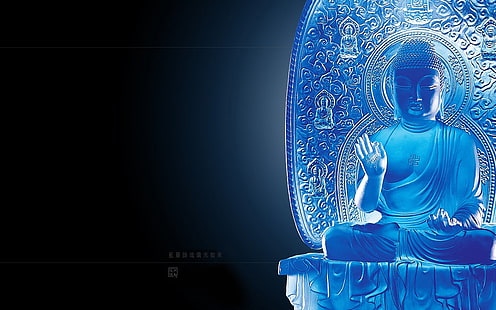 Gautama Buddha bleu fond d'écran, religieux, bouddhisme, Fond d'écran HD HD wallpaper