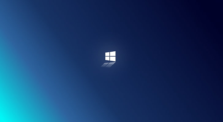 Windows 10 2.0, logotipo da janela do computador, Windows, Windows 10, reflexão, logotipo, mínimo, minimalismo, minimalista, abstrato, HD papel de parede