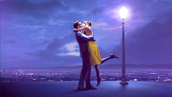 Райън Гослинг, La La Land, Ема Стоун, HD тапет HD wallpaper