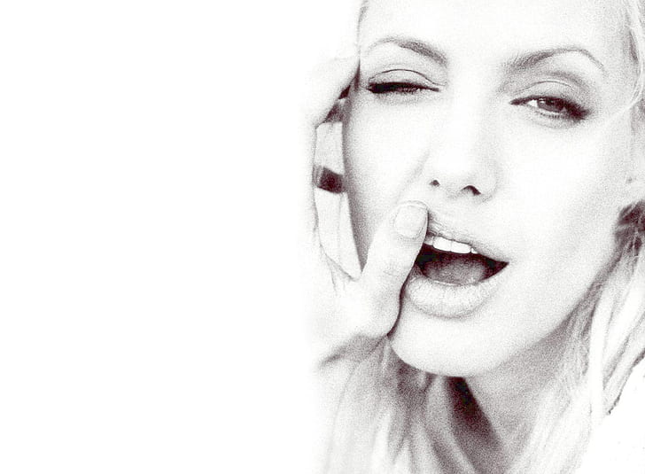 Angelina Jolie White Portrait  Photoshoot, HD wallpaper