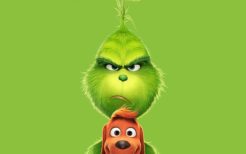 The Grinch 2018 HD Cartoon Film, character bird and dog wallpaper, HD wallpaper HD wallpaper