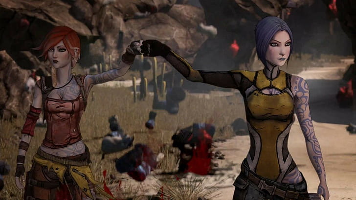 vault hunters, Lilith, Borderlands 2, gry wideo, Maya (Borderlands), Borderlands, Tapety HD